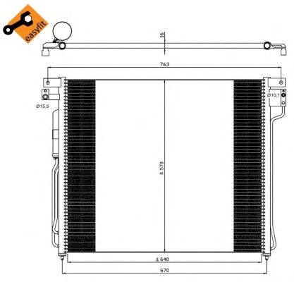 Condensator, climatizare NISSAN NAVARA 2,5DCI 05-