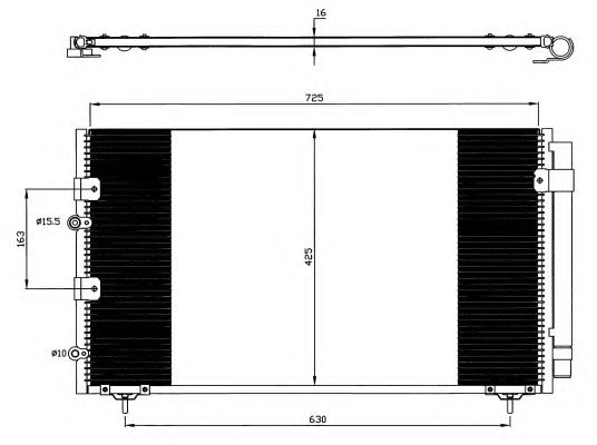 Condensator, climatizare TOYOTA PREVIA 00-