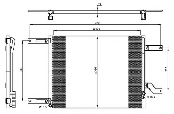 Condensator, climatizare ALFA 166 98-00