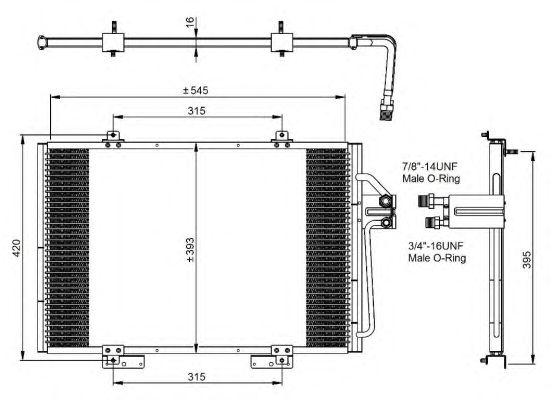 Condensator, climatizare RENAULT ESPACE 91-