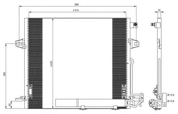 Condensator, climatizare MERCEDES-BENZ GL 06-, M 05-