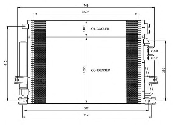 Condensator, climatizare CHRYSLER 300C 04- 3,0CRD