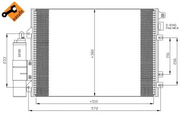 Condensator, climatizare RENAULT KANGOO II 03-