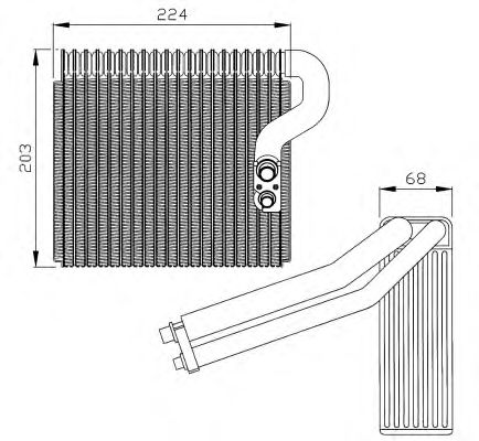 evaporator,aer conditionat MERCEDES-BENZ W168 A CLASSE 98-