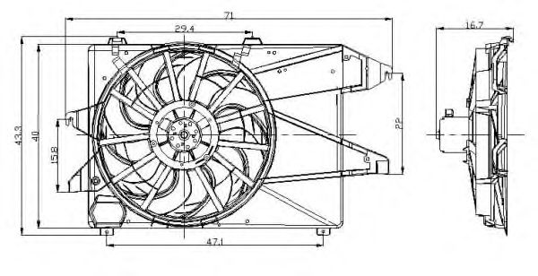 Ventilator, radiator