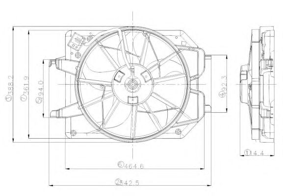 Ventilator, radiator