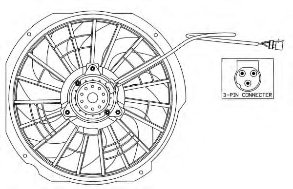 Ventilator, radiator BMW E36 1,6-2,8 405MM