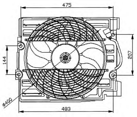 Ventilator, radiator BMW E39 520-540 96-03 360W 396MM