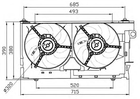 Ventilator, radiator CITROEN XSARA 1,8/2,0 97-