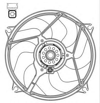 Ventilator, radiator CITROEN XSARA PICASSO 99- 400W