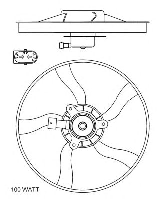 Ventilator, radiator CITROEN XSARA PICASSO 99- 100W