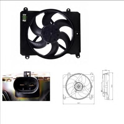 Ventilator, radiator FIAT PUNTO 93-99 240W