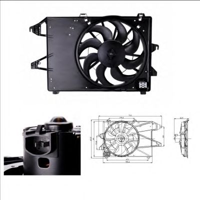 Ventilator, radiator FORD MONDEO 93-96 1,6-2,0 380W