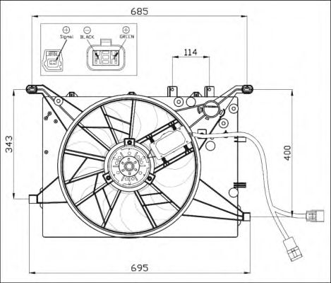 Ventilator, radiator VOLVO S80 98-06