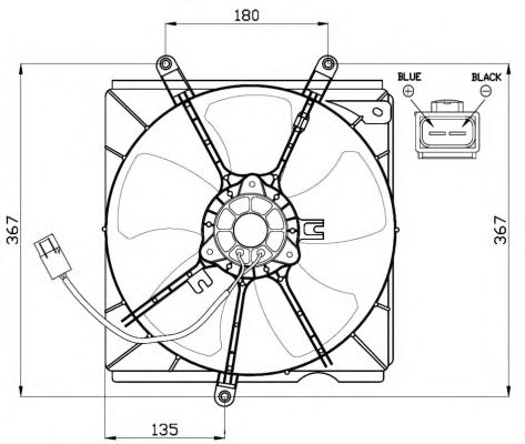 Ventilator, radiator TOYOTA AVENSIS 97-03