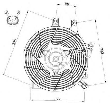 Ventilator, radiator MITSUBISHI PAJERO 98-