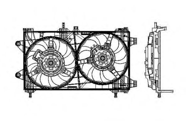 Ventilator, radiator FIAT PUNTO 1,9JTD 99- 120/160W