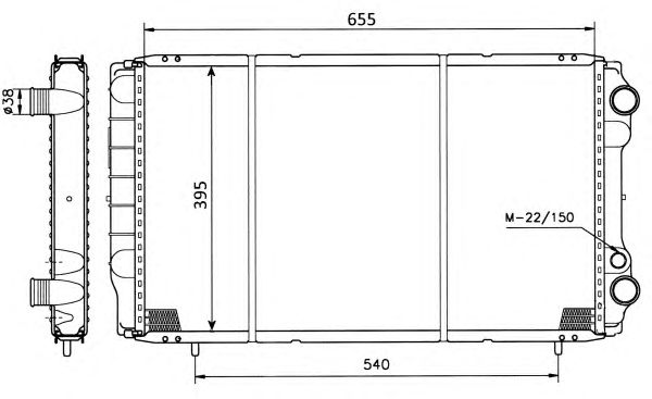 Radiator, racire motor RENAULT TRAFIC 2,5D 89-01 MASTER 98-