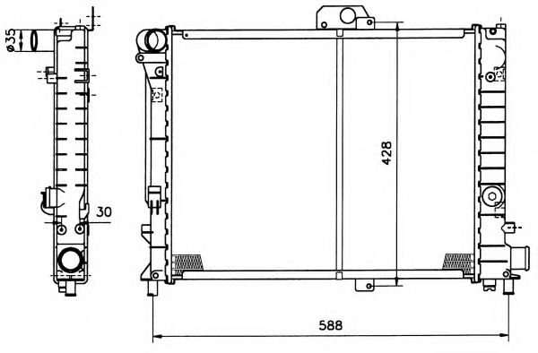 Radiator, racire motor SAAB