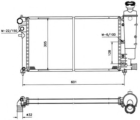 Radiator, racire motor PEUGEOT 106/ CITROEN SAXO 1,0-1,6 91-