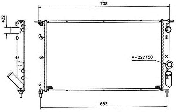 Radiator, racire motor RENAULT 21/ESPACE 86-96