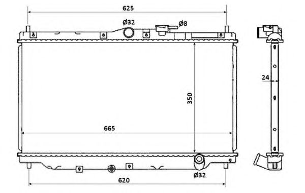 Radiator, racire motor HONDA ACCORD 2,0 16V 90-