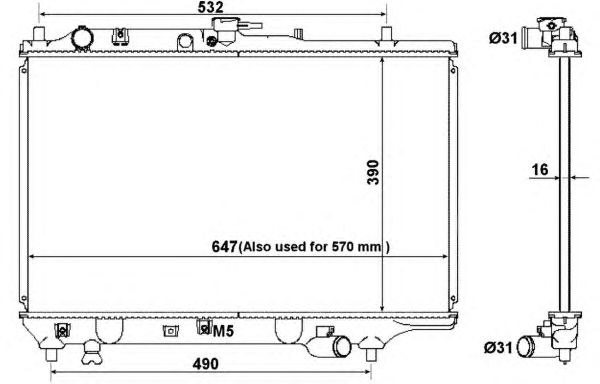 Radiator, racire motor MAZDA 323 C/F/S 1,3/1,6/1,8 89-94