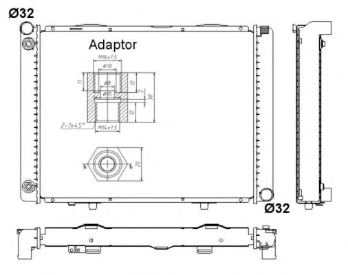 Radiator, racire motor MERCEDES-BENZ 190 W201 2,5D