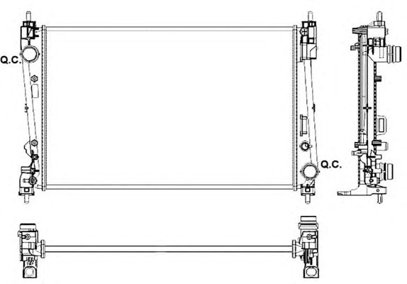 Radiator, racire motor FIAT PUNTO EVO 1,3MULTIJET 16V