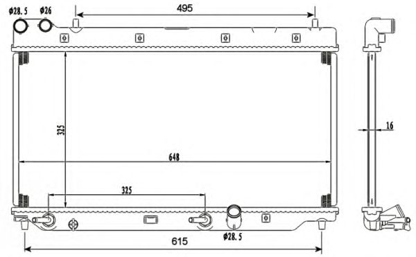 Radiator, racire motor HONDA JAZZ 02-08 1.2, 1.3