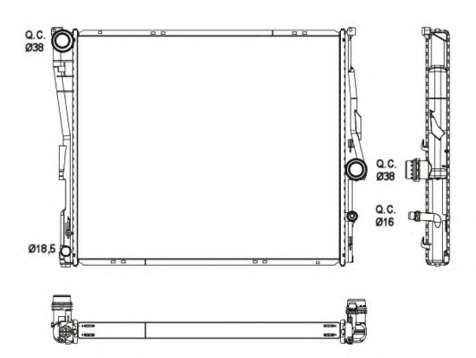 Radiator, racire motor BMW X3 06-