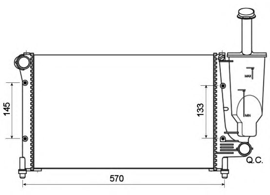 Radiator, racire motor FIAT PANDA 11/04-