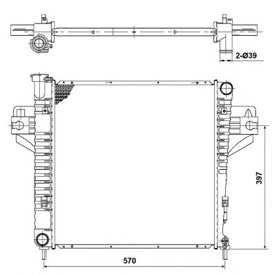 Radiator, racire motor JEEP CHEROKEE 02- 2.4