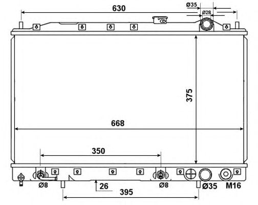 Radiator, racire motor MITSUBISHI COLT/LANCER/SPACE WAGON 88-