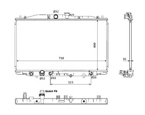 Radiator, racire motor HONDA ACCORD 2,4 03-08