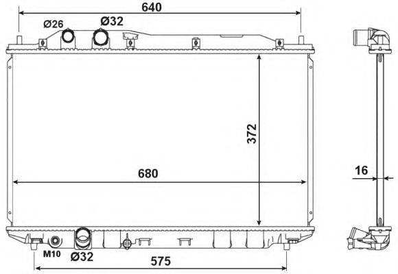 Radiator, racire motor HONDA CIVIC 05-