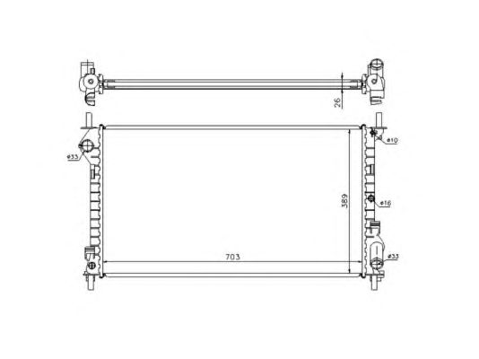 Radiator, racire motor FORD TRANSIT CONNECT 1,8TDCI 02-