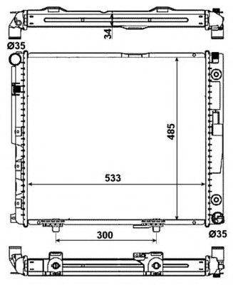 Radiator, racire motor MERCEDES-BENZ W124 200/250D/TD AUTOMAT -AC