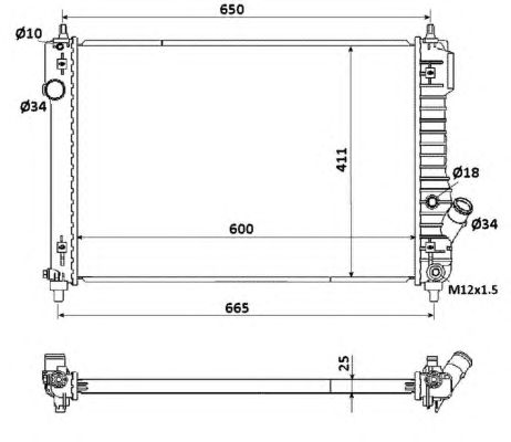 Radiator, racire motor CHEVROLET AVEO/KALOS 1,4