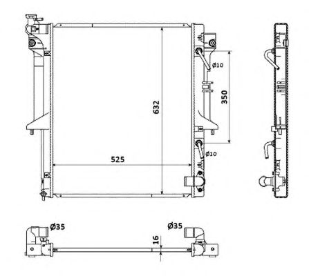 Radiator, racire motor MITSUBISHI L200 05- 2.5 DI-D /AUTOMAT/