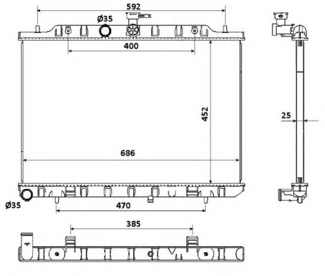 Radiator, racire motor NISSAN X-TRAIL 2,0DCI 07-