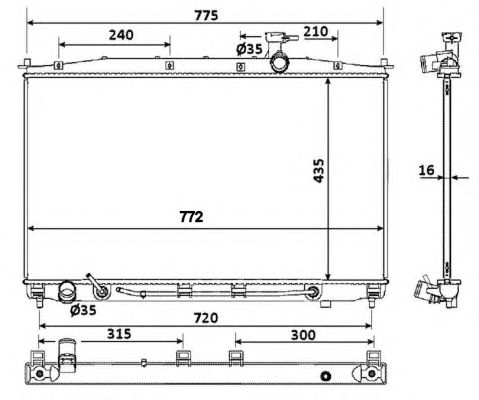 Radiator, racire motor HYUNDAI SANTA FE 2,2CRDI/2,7 06-12