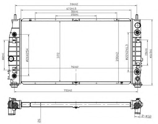 Radiator, racire motor CHRYSLER 300M -04