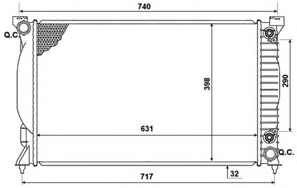 Radiator, racire motor VW A4 2,4B 01-