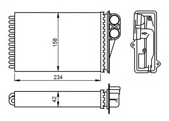 Schimbator caldura, incalzire habitaclu PEUGEOT 207 06-