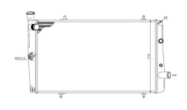 Radiator, racire motor PEUGEOT 309/405 1,6B/1,9D 87-