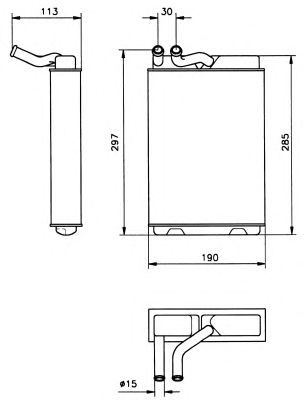 Schimbator caldura, incalzire habitaclu VOLVO 740 83-92, 940 90-94, 960 90-