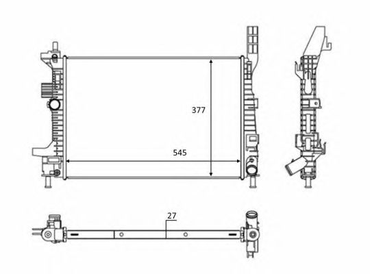 Radiator, racire motor FORD FOCUS 1.6 TDCI 11- 1720432