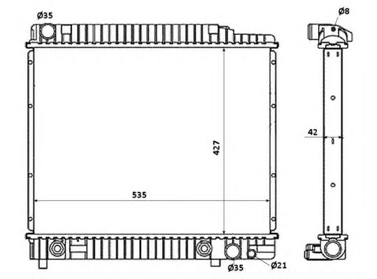 Radiator, racire motor MERCEDES-BENZ W123 300TD 80-85