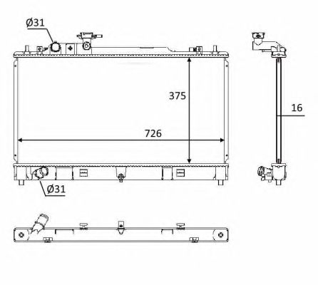 Radiator, racire motor MAZDA 6 2.0 SVT 08-2007>LF4J15200B